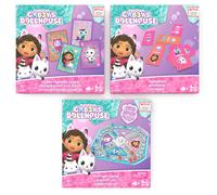 Gabbys Dollhouse 3 Game Bundle Gift Set Pop-up Game Dominos Jumbo Playing Cards Gabbys Dollhouse Toys Kids Games pour les enfants d'age prescolai