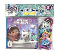 Gabby's Dollhouse Bath Time Books - Activity Books for kids, Bath book, 6 Padded suction cups, 1 Mesh bag