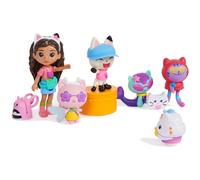 Gabby's Dollhouse , Coffret de figurines édition voyage avec une poupée Gabby, 5 figurines chat, jouets surprise et accessoires pour la maison magique, jouets pour filles et garçons à partir de 3 ans
