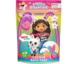 Gabby's Dollhouse Colour Bath Tabs tablettes colorées pétillantes pour le bain 3y+ 9x16 g