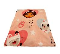 Gabby's Dollhouse Coral Hearts & Stars Fleece Blanket