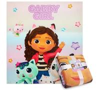Gabby's Dollhouse Couverture Polaire, Plaid Polaire Douce et Chaud, 150 x 130 cm - Cadeau Fille et Ado