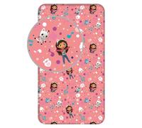 Gabby's Dollhouse Drap-housse simple pour enfant 100 % coton Taille 90 x 200 cm