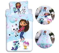 Gabby's Dollhouse Ensemble de literie zippé, literie en coton 140x200 cm, Oeko-Tex