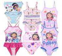 Gabby's Dollhouse - Fille - Maillot de bain 1 pièce ou Bikini 2 pièces ou Monokini Mare Piscine - Licence officielle, 180052 Ensemble violet, 4 ans