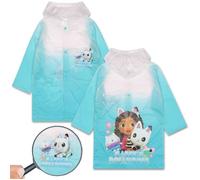 Gabby's Dollhouse Imperméable à capuche bleu et blanc pour filles, cape pour filles 8-9 ans 8-9 ans