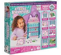 Gabby's Dollhouse, Jeux de Cartes de Bingo HQ Checkers Tic Tac Toe Memory Match Go Fish Jeux de société Jouet Cadeau Netflix Fournitures de fête pour Enfants à partir de 4 Ans