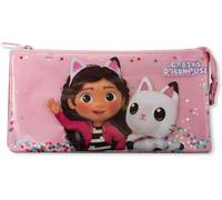 Gabby's Dollhouse Kids Trousse À Crayons Avec Plusieurs Compartiments, Fermeture Éclair