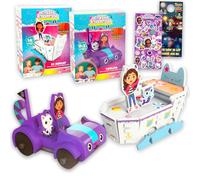 Gabby's Dollhouse Lot de 2 puzzles 3D pour filles avec puzzles 3D Carlita et Mercat pour filles, plus d'autocollants, plus | Gabby's Dollhouse