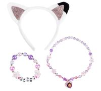 Gabby's Dollhouse Lot de 3 Bijoux pour Enfants avec Collier, Bracelet et Bague pour Filles Fans de Gabby