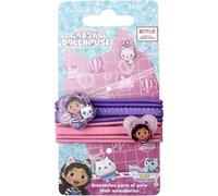 Gabby's Dollhouse Lot de 8 élastiques à cheveux pour filles | Jarretières décorées avec des personnages Netflix dans les tons rose et lilas