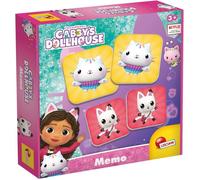 Lisciani – Jeu mémoire Gabby's Dollhouse – Dès 1 an – Fabriqué en Italie