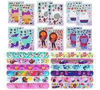 Gabby's Dollhouse Party Favors, 12Pcs Bracelets Gaby's Dollhouse Enfants, 12 Pcs Autocollants de Tatouage, Faveurs d'anniversaire Favours pour Les Enfants