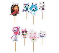 Gabby's Dollhouse Party Picker Lot de 12 pics décoratifs pour muffins et collations