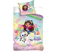 Gabby's Dollhouse- PARURE DE LIT- HOUSSE DE COUETTE 140X200 CM + TAIE - 65X65 CM-NEUF.
