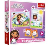 Gabby's dollhouse Puzzle 30 et 48 piéces et memos