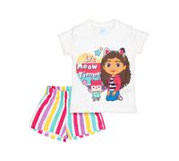 Gabby's Dollhouse Pyjama 'It's Meow Time' jaune / violet / rose / blanc, Taille 134
