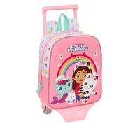 Safta Gabby´´s Dollhouse 6l Wheeled Backpack Rose Enfants