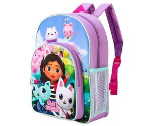 Gabby's Dollhouse Sac à dos de voyage pour enfants avec poche latérale en maille et poche avant zippée, multicolore, 36.7cm (height), 26cm (width), 13cm (depth)