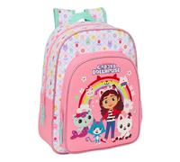 GABBY'S DOLLHOUSE - Sac à dos d'école pour enfant animé - Sac à dos pour enfant, adaptable au chariot, idéal pour les enfants d'âge scolaire, confortable et polyvalent, qualité et résistance, 26 x 11