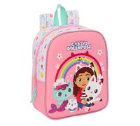 GABBY'S DOLLHOUSE - Sac à dos pour enfant, sac à dos d'école, adaptable au chariot, idéal pour crèche, confortable et polyvalent, qualité et résistance, 22 x 10 x 27 cm