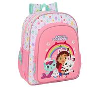 GABBY'S DOLLHOUSE - Sac à dos scolaire pour enfant, adaptable au chariot, idéal pour les enfants d'âge scolaire, confortable et polyvalent, qualité et résistance, 32 x 12 x 38 cm