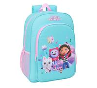 GABBY'S DOLLHOUSE - Sac à dos scolaire pour enfant, sac à dos pour enfant, adaptable au chariot, idéal pour les enfants d'âge scolaire, confortable et polyvalent, qualité et résistance, 33 x 14 x 42