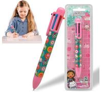 Gabby's Dollhouse Stylos rétractables 6 en 1 - Stylo à bille arc-en-ciel amusant pour enfants, fournitures scolaires et de bureau, stylo d'écriture Disney pour étudiants, cadeaux d'enfants et