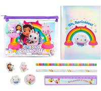 Gabby's Dollhouse - Trousse De Papeterie 7 Pièces Pour Filles - Comprend Un Carnet, Des Crayons, Des Gommes Et Plus Encore Essentiels De La Rentrée Scolaire