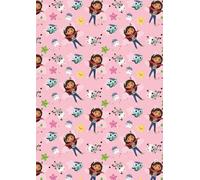 GABBYS Papier cadeau d'anniversaire pour maison de poupée 2 feuilles 2 étiquettes