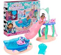 Gabby's Dollhouse Gabby et la Maison Magique - Gabby Dollhouse - Piscine - 2 Figurines Et Accessoires - Queues de Sirène Qui Changent de Couleur - Dessin Animé Jouet Maison De Poupée - Jouet Enfant 3 Ans Et +