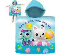 Gabby's Serviette de plage pour maison de poupée, poncho à capuche pour enfants de 3 à 6 ans, 100 % coton à langer, serviette d'été, 120 x 60 cm, serviette de bain pour les vacances, la natation et le