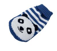 GabChi Maillot de perros Ropa De Perro De Invierno Ropa De Perro Tibio Ropa De Mascota Bata De Tejido De Tejido De Tejido De Tejido De Tejido-Panda Azul-Metro