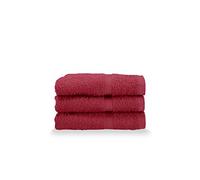 Gabel Bordeaux Lot de 3 Serviettes en Coton Pur hydrophile 40 x 60 cm