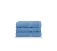 Gabel Lot de 3 Serviettes d'invité en Pur Coton hydrophile, 40 x 60 cm, Bleu