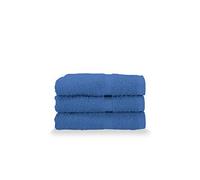 Gabel Lot de 3 Serviettes d'invité en Pur Coton hydrophile, 40 x 60 cm, Bleu électrique,