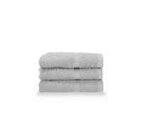 Gabel Lot de 3 Serviettes d'invité en Pur Coton hydrophile, 40 x 60 cm, Gris,