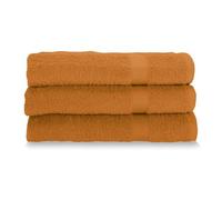 Gabel Lot de 3 Serviettes pour Visage, éponge en Pur Coton, hydrophile, 60 x 100 cm, brûlé,