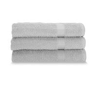 Gabel Lot de 3 Serviettes pour Visage, éponge en Pur Coton hydrophile, 60 x 100 cm, gris0