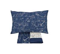 Gabel Parure de lit Double iOS Drap Bleu