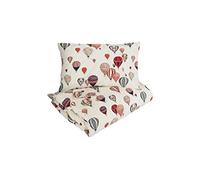 Gabel Parure Housse de Couette en Coton, Blanc, 3 pièces (Sac 250 x 205 cm, taies d'oreiller 50 x 80 cm)
