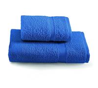 Gabel Set de serviettes Tintunie & Co en coton bleu 100 x 60 cm