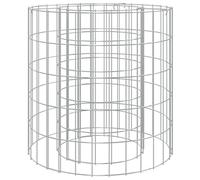 Gabion Brasero rond Ø 50 cm Panier à feu en fer galvanisé pour jardin, terrasse, panier à pierre robuste, panier métallique pour pierres
