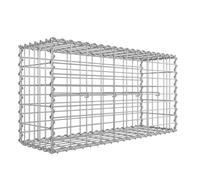 Gabion de pierres 100 x 50 x 30 cm Parterre en acier galvanisé Panier gabion Clôture Jardinière à gabion GGB153 SONGMICS