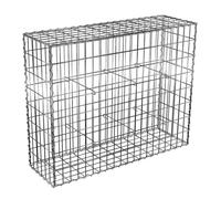 Gabion dimensions 100x80x30cm - Mur avec pierres - Mur de soutènement - Paroi Bordure de jardin - avec spirales et entretoises