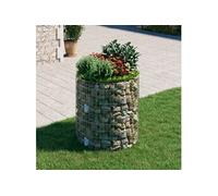 Poteau à Gabion Circulaire Acier Galvanisé Ø50x50 cm Panier Jardin vidaXL