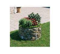 vidaXL Poteau à gabion rond acier galvanisé Ø100x50 cm