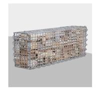 Gabion Panier - 5 x 5 cm - Cage murale en pierre galvanisée pour extérieur, jardin, pelouse, terrasse (1 x 1 x 1 m)