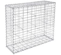 Gabion pierre 100 x 80 x 30cm - SONGMICS - Colonne Banc de jardin mur en pierre galvanisé