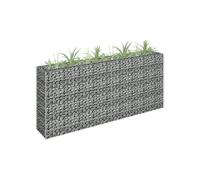 Lit Surélevé à Gabion Acier Galvanisé 450x30x30 cm Jardinière Jardin vidaXL
